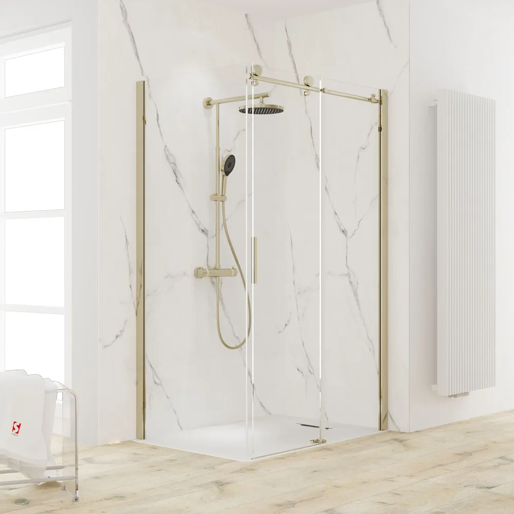 1200x900 mm, 2000 mm, Goldoptik, matt, Klar hell