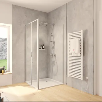 900x900 mm, 1800 mm, Alu-Natur, Klar hell