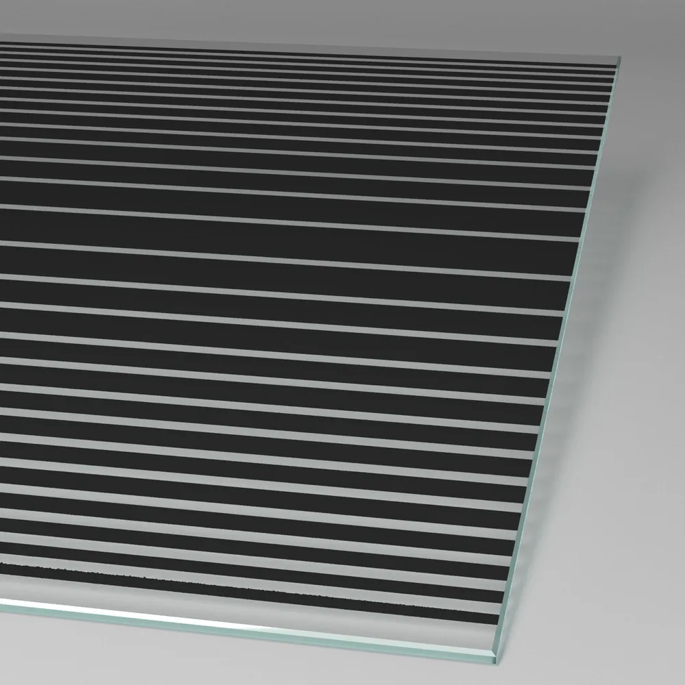 Glasart /-dekor: Querstreifen schwarz