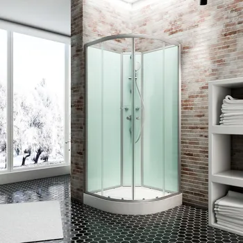 890x890 mm, 2020 mm, Alu-Natur, Klar hell